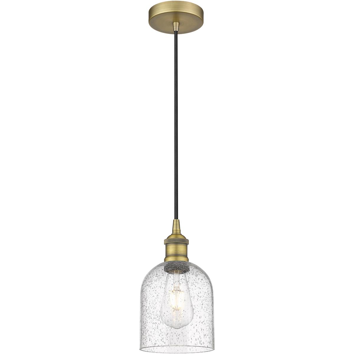 Innovations Lighting 616-1P-BB-G558-6SDY Edison Bella 1 Light 5.5 inch Brushed Brass Cord Hung Mini Pendant Ceiling Light