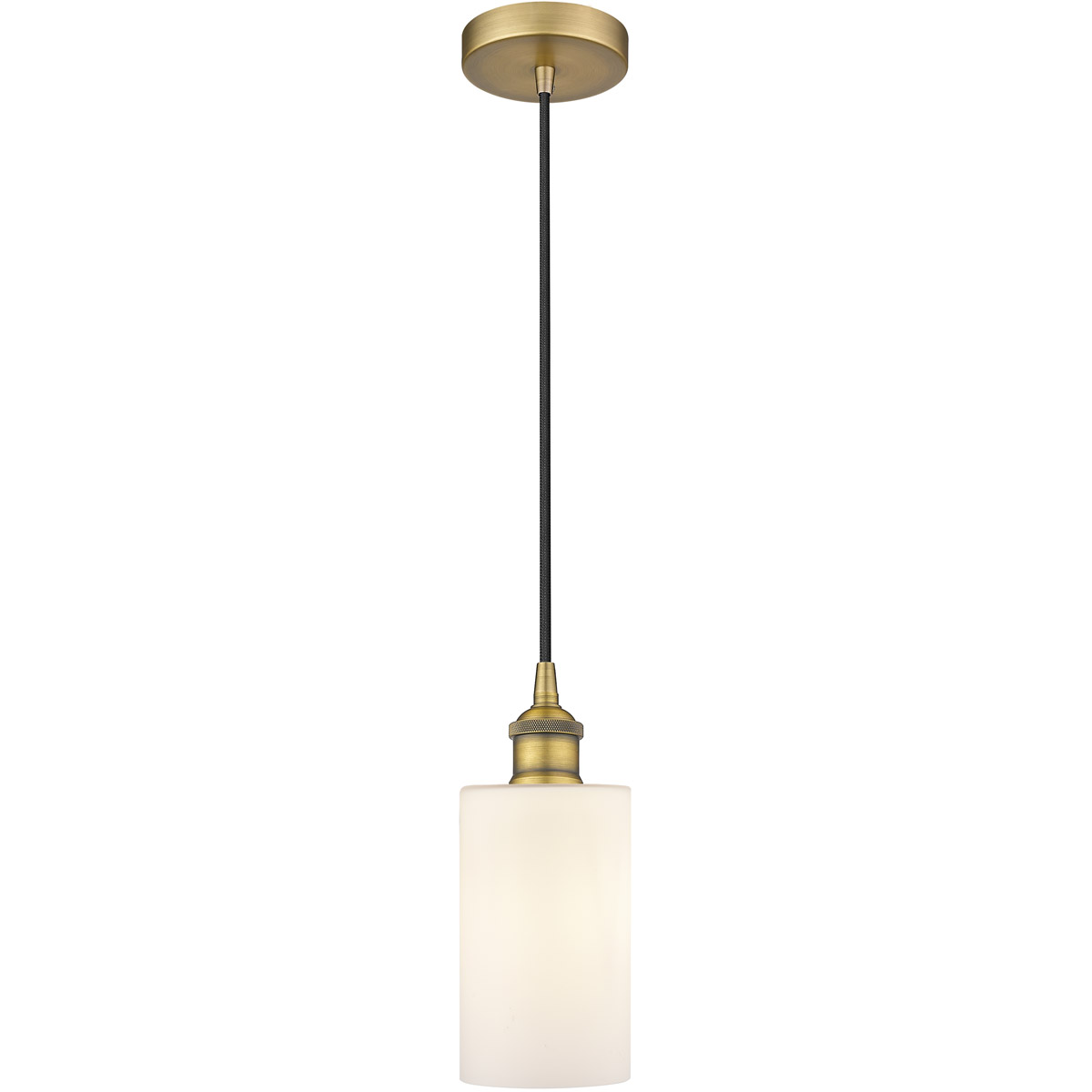 Innovations Lighting 616-1P-BB-G801-LED Edison Clymer LED 4 inch Brushed Brass Mini Pendant Ceiling Light