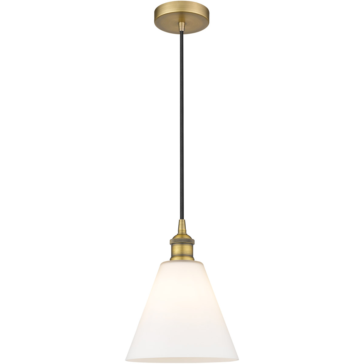 Innovations Lighting Bruno Marashlian Edison Cone 8 Inch Mini Pendant Edison Cone - 616-1P-BB-GBC-81 - Modern Contemporary