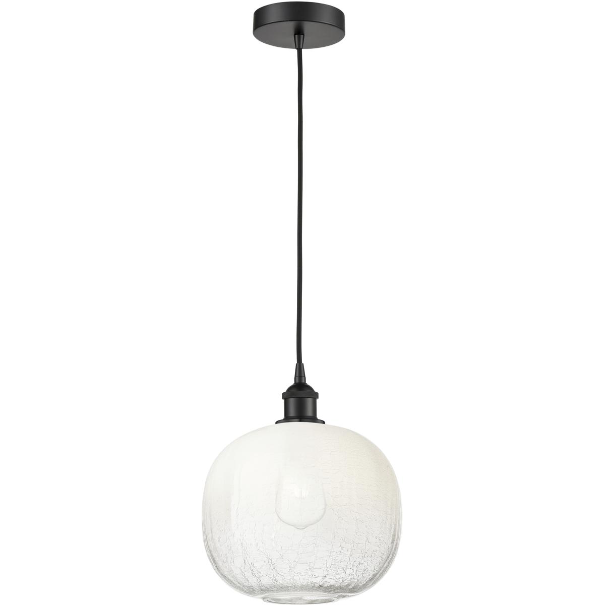 Innovations Lighting 616-1P-BK-G481-10OP Edison Brookhaven Sphere 1 Light 10.5 inch Matte Black Mini Pendant Ceiling Light in Opal Glass