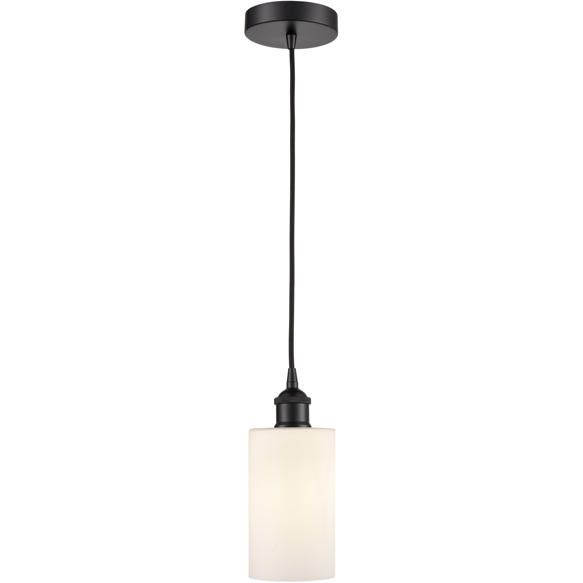 Innovations Lighting 616-1P-BK-G801-LED Edison Clymer LED 4 inch Matte Black Mini Pendant Ceiling Light