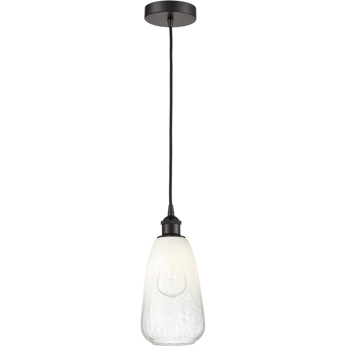 Innovations Lighting 616-1P-OB-G480-6OP Edison Brookhaven Almond 1 Light 6 inch Oil Rubbed Bronze Mini Pendant Ceiling Light in Opal Glass