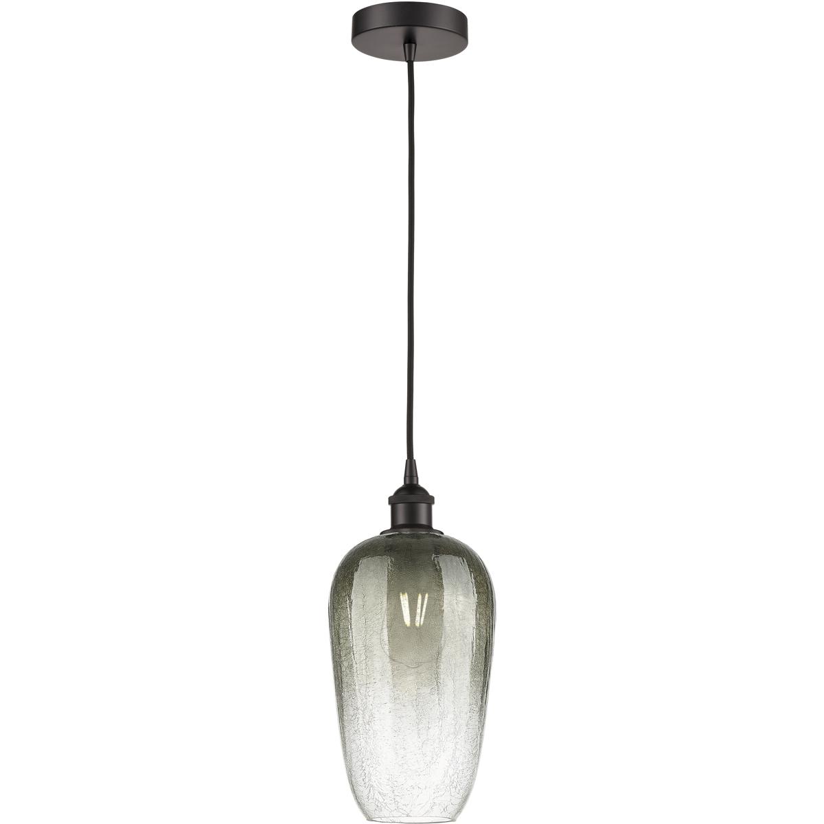Innovations Lighting 616-1P-OB-G484-7SL Edison Brookhaven Flute 1 Light 7 inch Oil Rubbed Bronze Mini Pendant Ceiling Light in Slate Glass