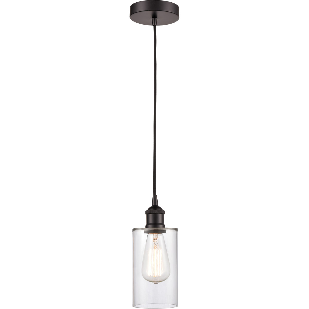Innovations Lighting 616-1P-OB-G802-LED Edison Clymer LED 4 inch Oil Rubbed Bronze Mini Pendant Ceiling Light