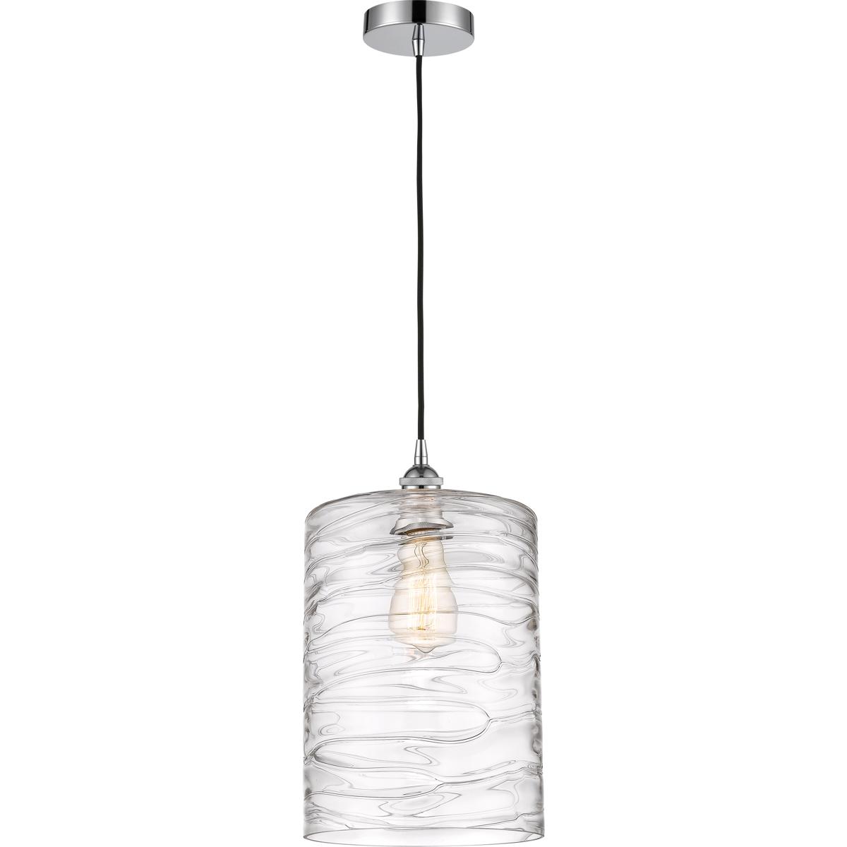 Innovations Lighting 616-1P-PC-G1113-L Ballston Cobbleskill 1 Light 9 inch Polished Chrome Mini Pendant Ceiling Light in Deco Swirl Glass