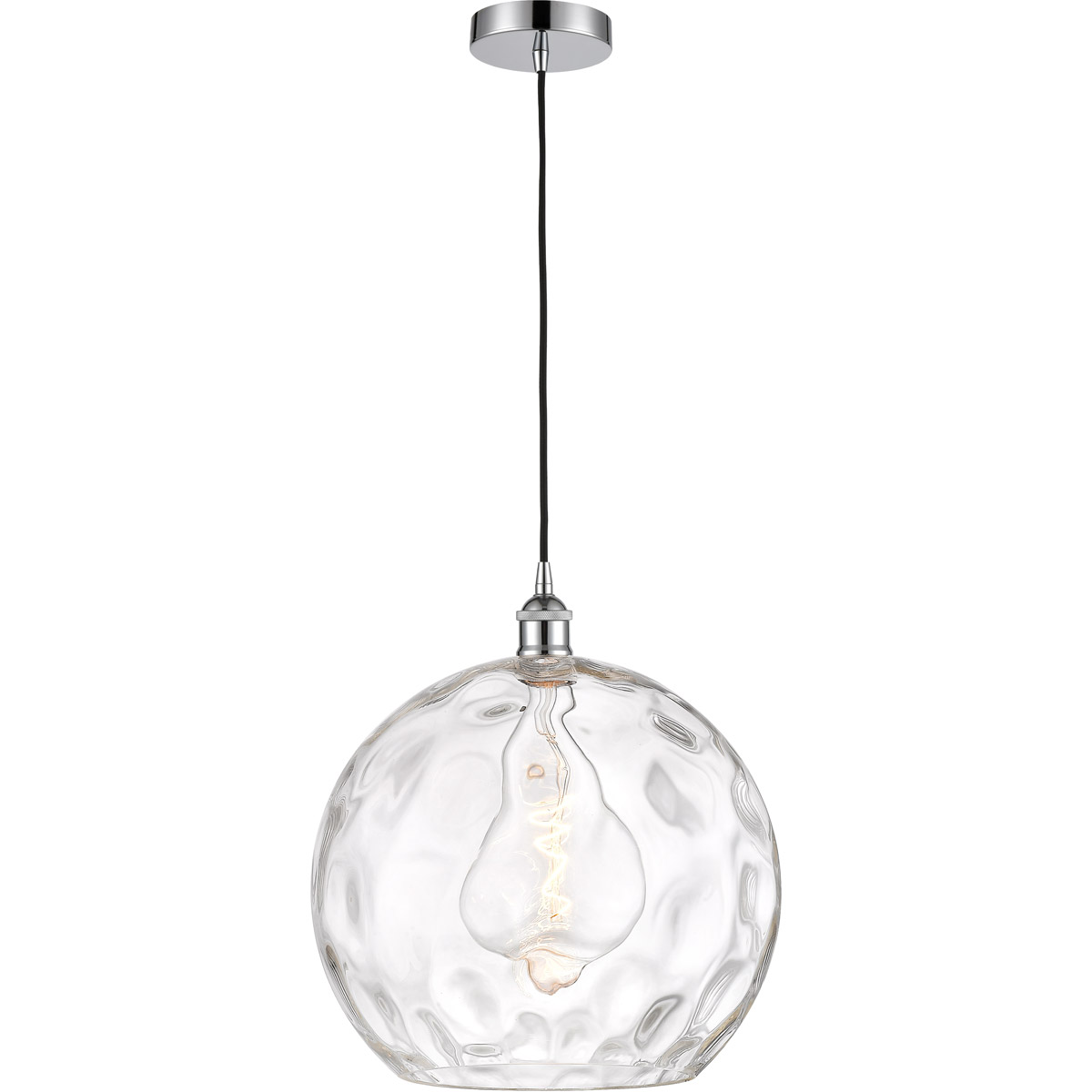 Innovations Lighting 616-1P-PC-G1215-14 Edison Athens Water Glass 1 Light 14 inch Polished Chrome Pendant Ceiling Light