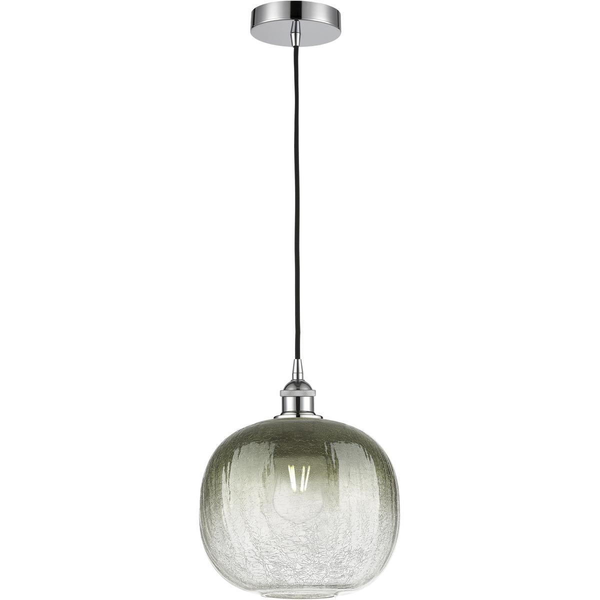 Innovations Lighting 616-1P-PC-G481-10SL Edison Brookhaven Sphere 1 Light 10.5 inch Polished Chrome Mini Pendant Ceiling Light in Slate Glass