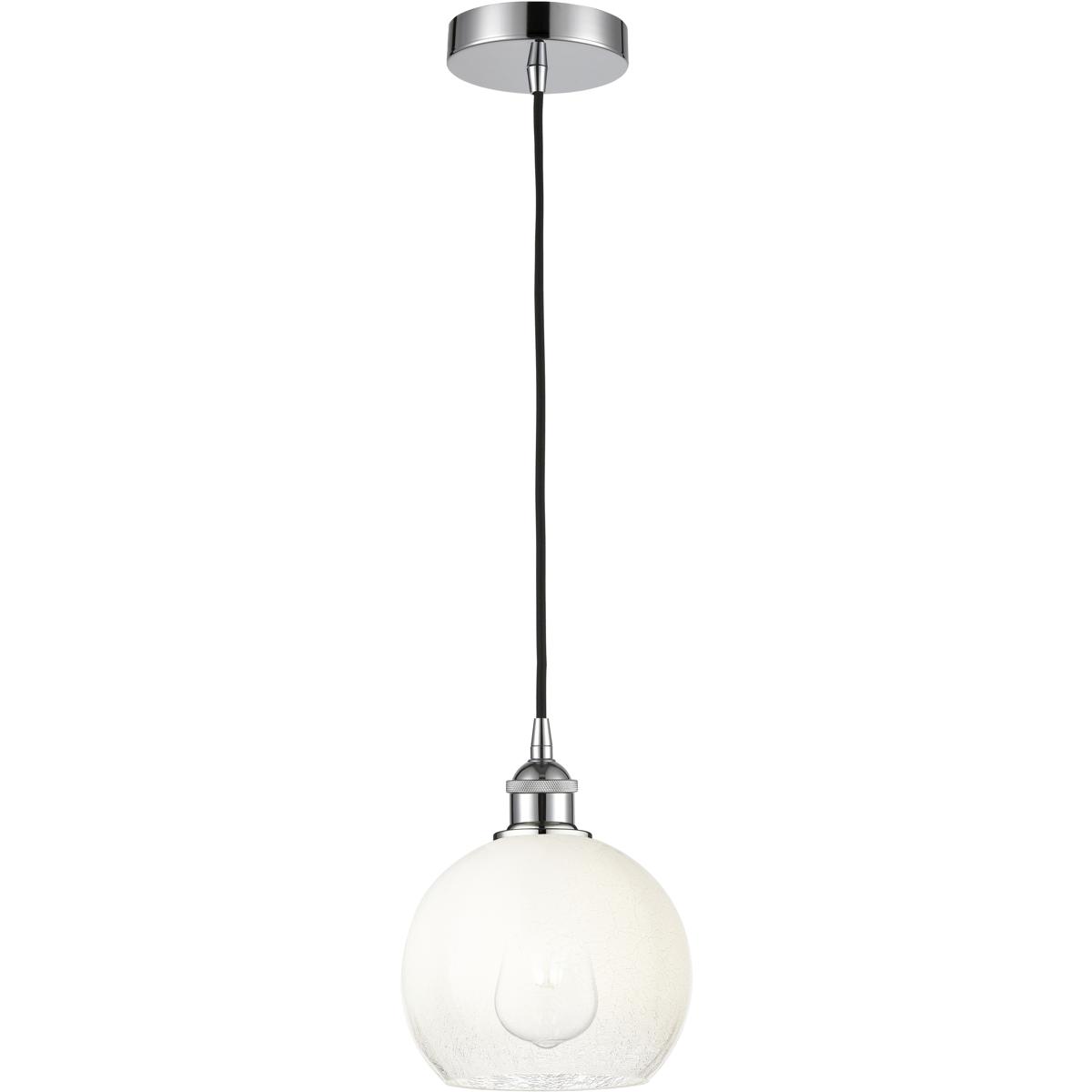 Innovations Lighting 616-1P-PC-G483-8OP Edison Brookhaven Globe 1 Light 7.88 inch Polished Chrome Mini Pendant Ceiling Light in Opal Glass