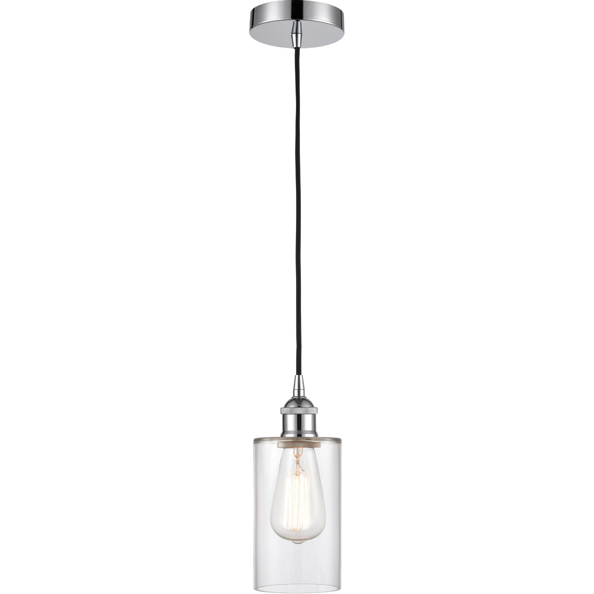 Innovations Lighting 616-1P-PC-G802-LED Edison Clymer LED 4 inch Polished Chrome Mini Pendant Ceiling Light