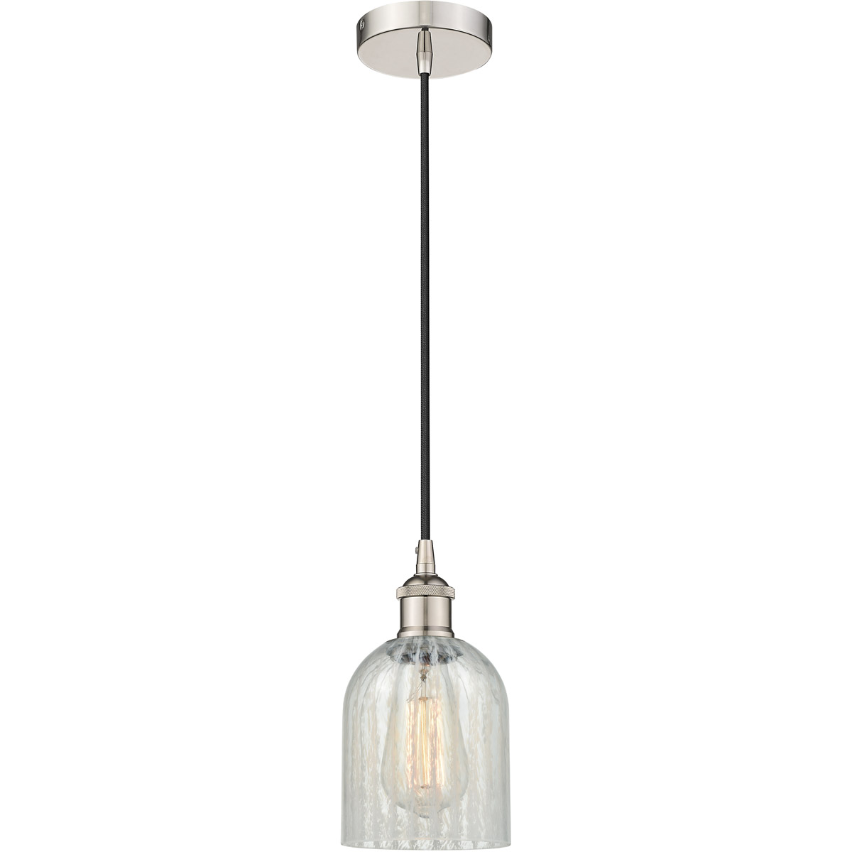 Innovations Lighting 616-1P-PN-G2511-LED Edison Caledonia LED 5 inch Polished Nickel Mini Pendant Ceiling Light