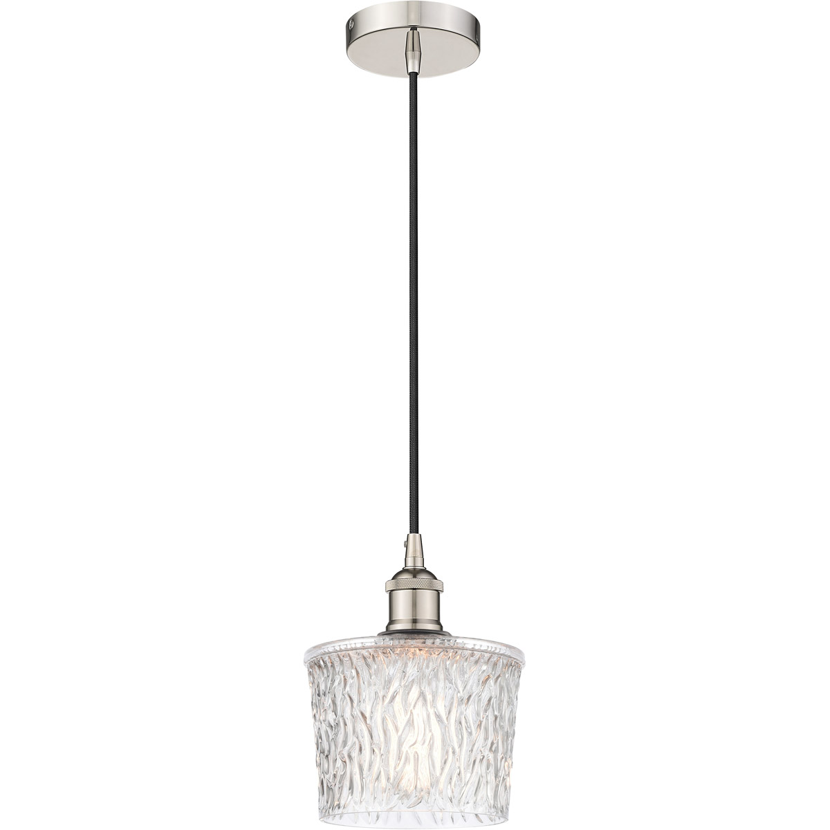 Innovations Lighting 616-1P-PN-G402-LED Edison Niagra LED 6.5 inch Polished Nickel Mini Pendant Ceiling Light