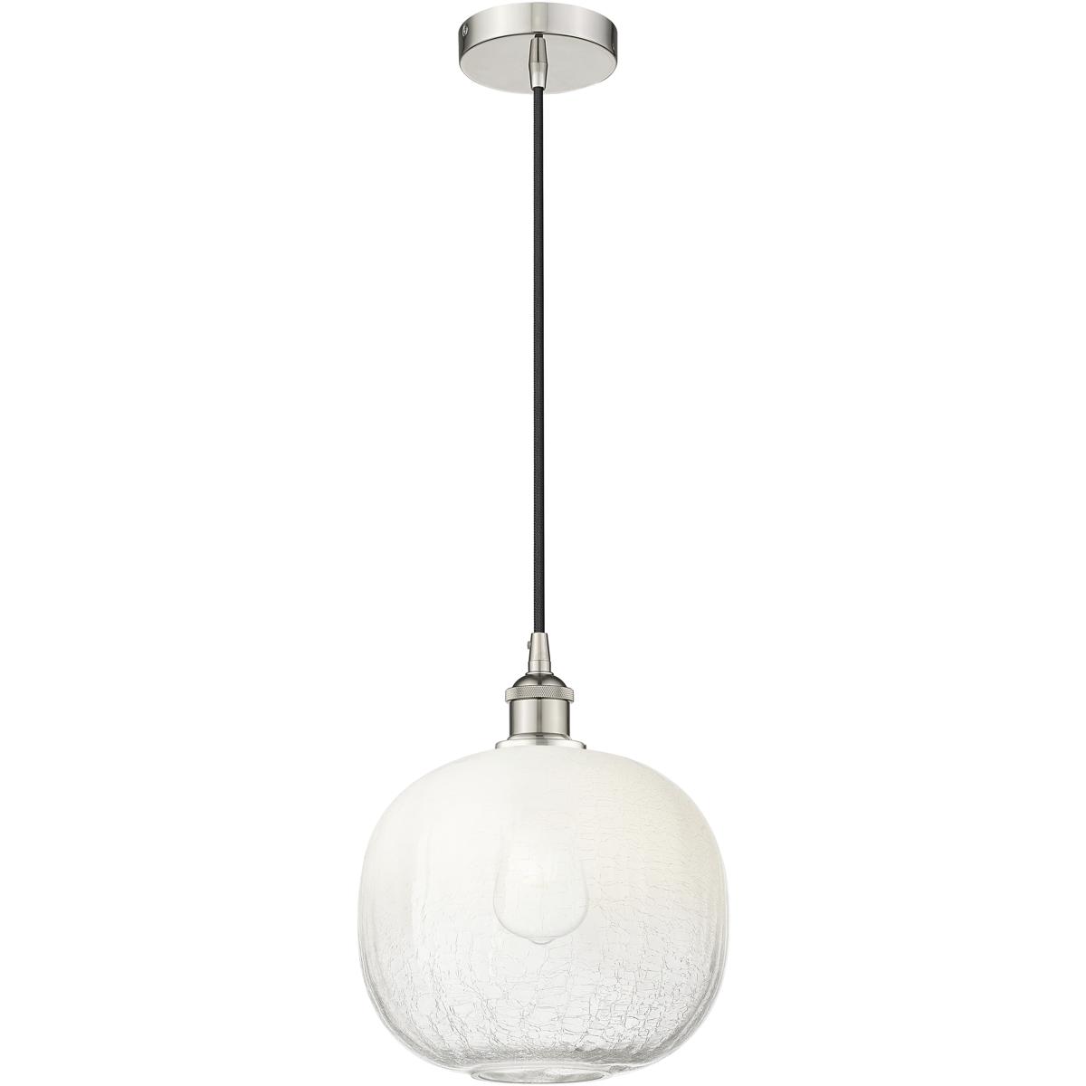 Innovations Lighting 616-1P-PN-G481-10OP Edison Brookhaven Sphere 1 Light 10.5 inch Polished Nickel Mini Pendant Ceiling Light in Opal Glass