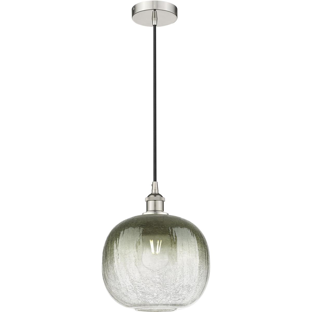 Innovations Lighting 616-1P-PN-G481-10SL Edison Brookhaven Sphere 1 Light 10.5 inch Polished Nickel Mini Pendant Ceiling Light in Slate Glass