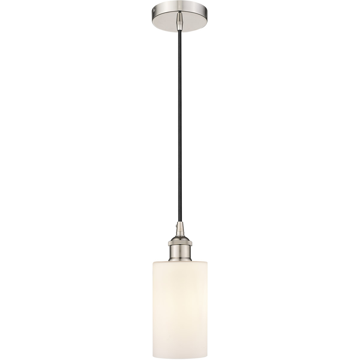 Innovations Lighting 616-1P-PN-G801-LED Edison Clymer LED 4 inch Polished Nickel Mini Pendant Ceiling Light