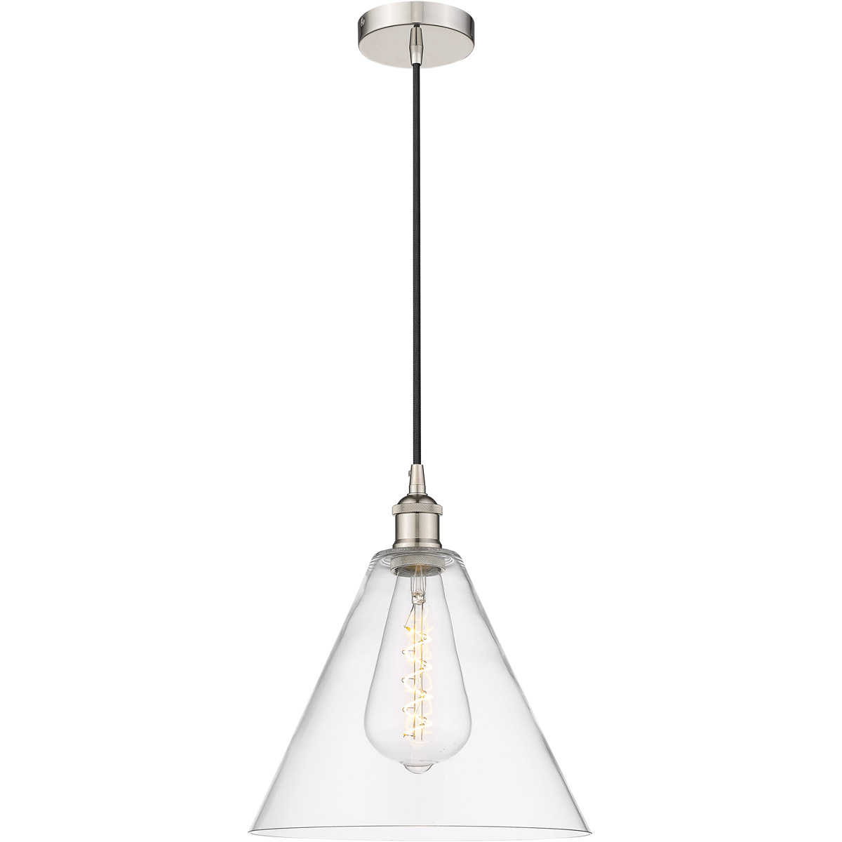 Innovations Lighting Bruno Marashlian Edison Cone 12 Inch Mini Pendant Edison Cone - 616-1P-PN-GBC-122 - Modern Contemporary