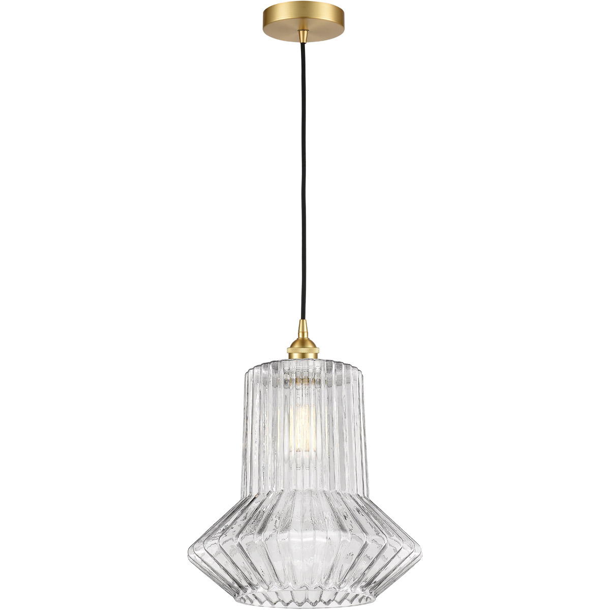 Innovations Lighting 616-1P-SG-G212 Edison Springwater 1 Light 12 inch Satin Gold Mini Pendant Ceiling Light