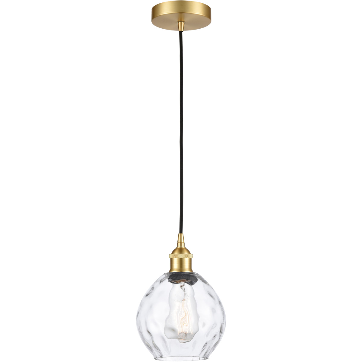 Innovations Lighting 616-1P-SG-G362-LED Edison Waverly LED 6 inch Satin Gold Mini Pendant Ceiling Light