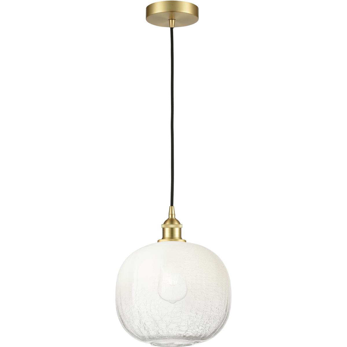 Innovations Lighting 616-1P-SG-G481-10OP Edison Brookhaven Sphere 1 Light 10.5 inch Satin Gold Mini Pendant Ceiling Light in Opal Glass