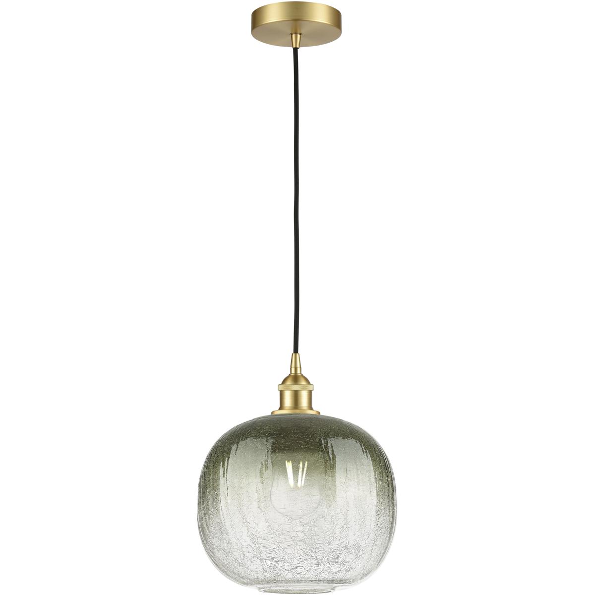 Innovations Lighting 616-1P-SG-G481-10SL Edison Brookhaven Sphere 1 Light 10.5 inch Satin Gold Mini Pendant Ceiling Light in Slate Glass