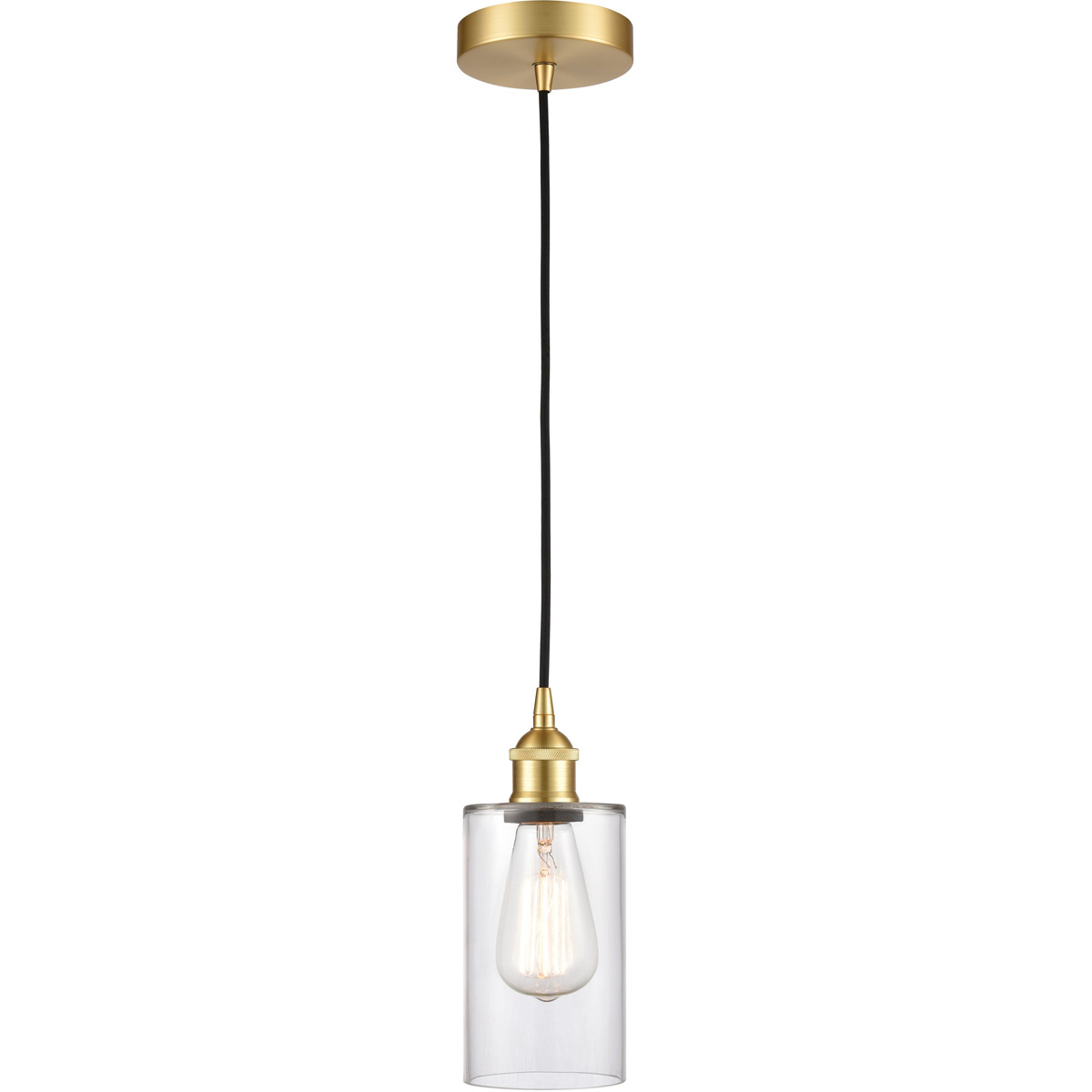 Innovations Lighting 616-1P-SG-G802-LED Edison Clymer LED 4 inch Satin Gold Mini Pendant Ceiling Light