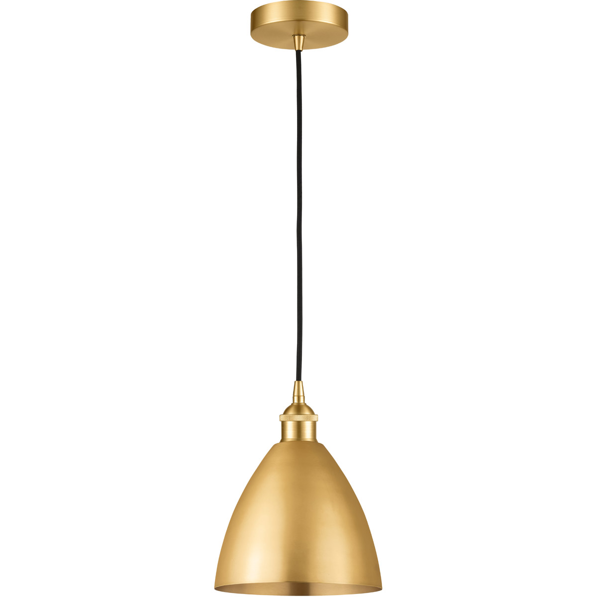 Innovations Lighting 616-1P-SG-MBD-75-SG-LED Edison Dome LED 8 inch Satin Gold Mini Pendant Ceiling Light