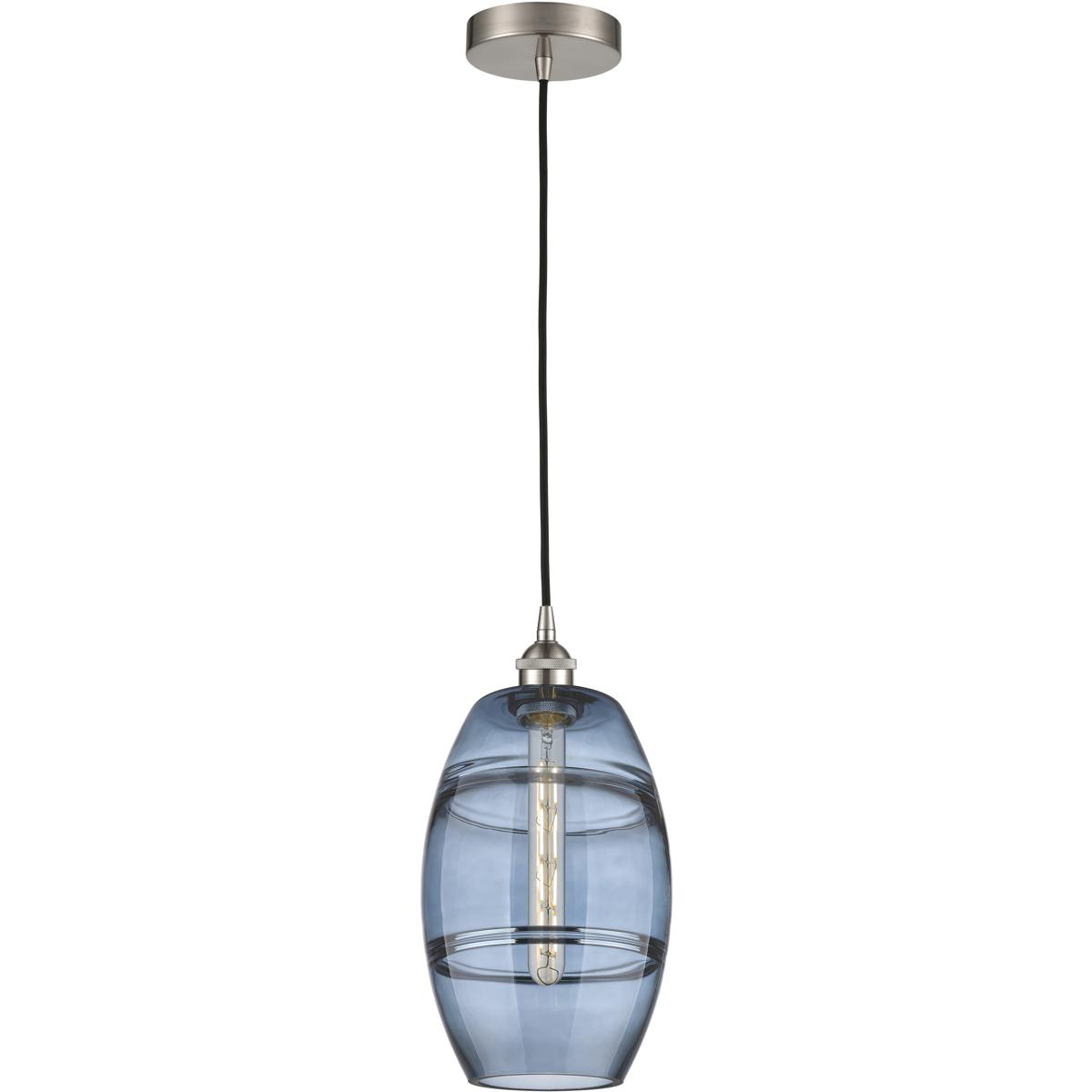 Innovations Lighting 616-1P-SN-G557-8BL Edison Vaz 1 Light 8 inch Brushed Satin Nickel Cord Hung Mini Pendant Ceiling Light