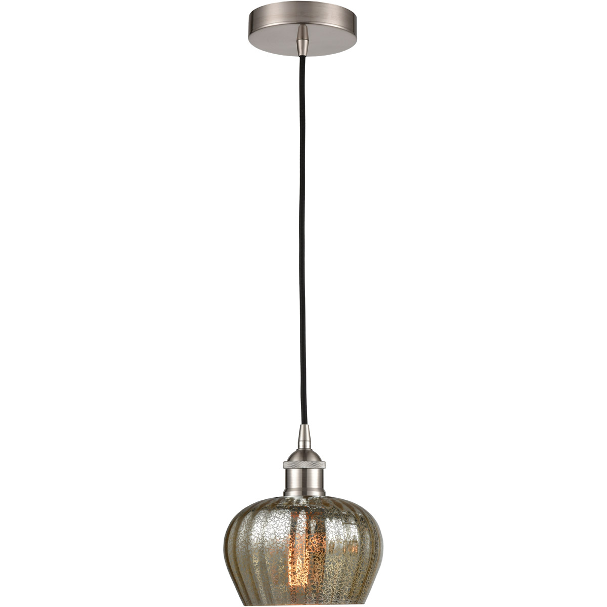 Innovations Lighting 616-1P-SN-G96 Edison Fenton 1 Light 7 inch Brushed Satin Nickel Mini Pendant Ceiling Light