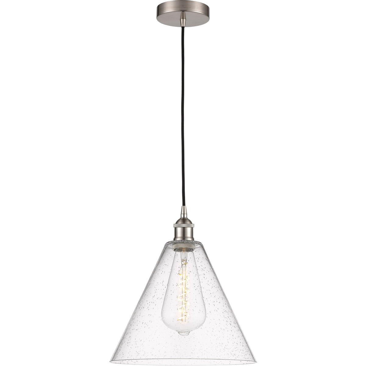 Innovations Lighting Bruno Marashlian Edison Cone 12 Inch Mini Pendant Edison Cone - 616-1P-SN-GBC-124 - Modern Contemporary