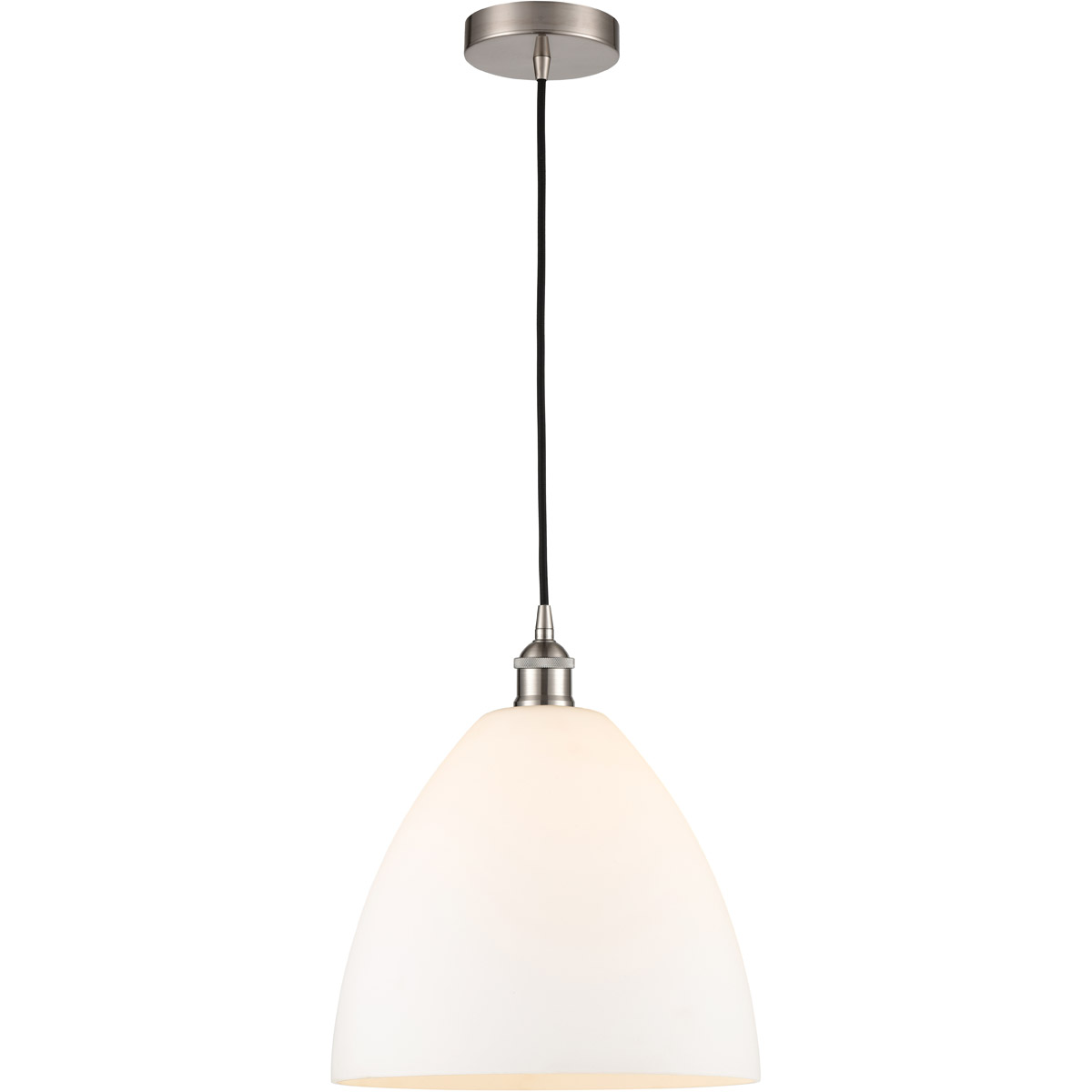 Innovations Lighting 616-1P-SN-GBD-121 Edison Dome 1 Light 12 inch Brushed Satin Nickel Mini Pendant Ceiling Light