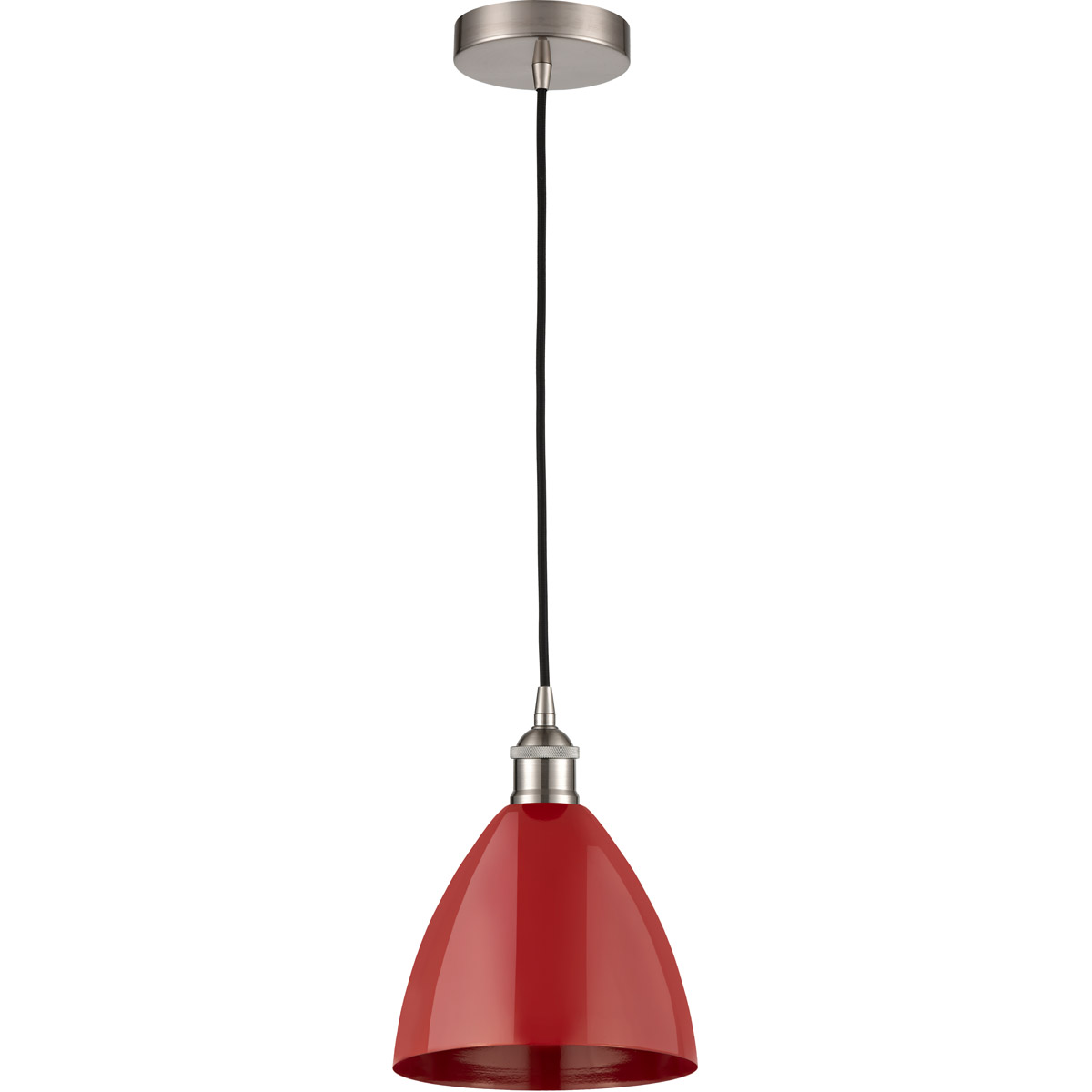 Innovations Lighting 616-1P-SG-MBD-75-RD-LED Edison Plymouth Dome LED 8 inch Satin Gold Mini Pendant Ceiling Light