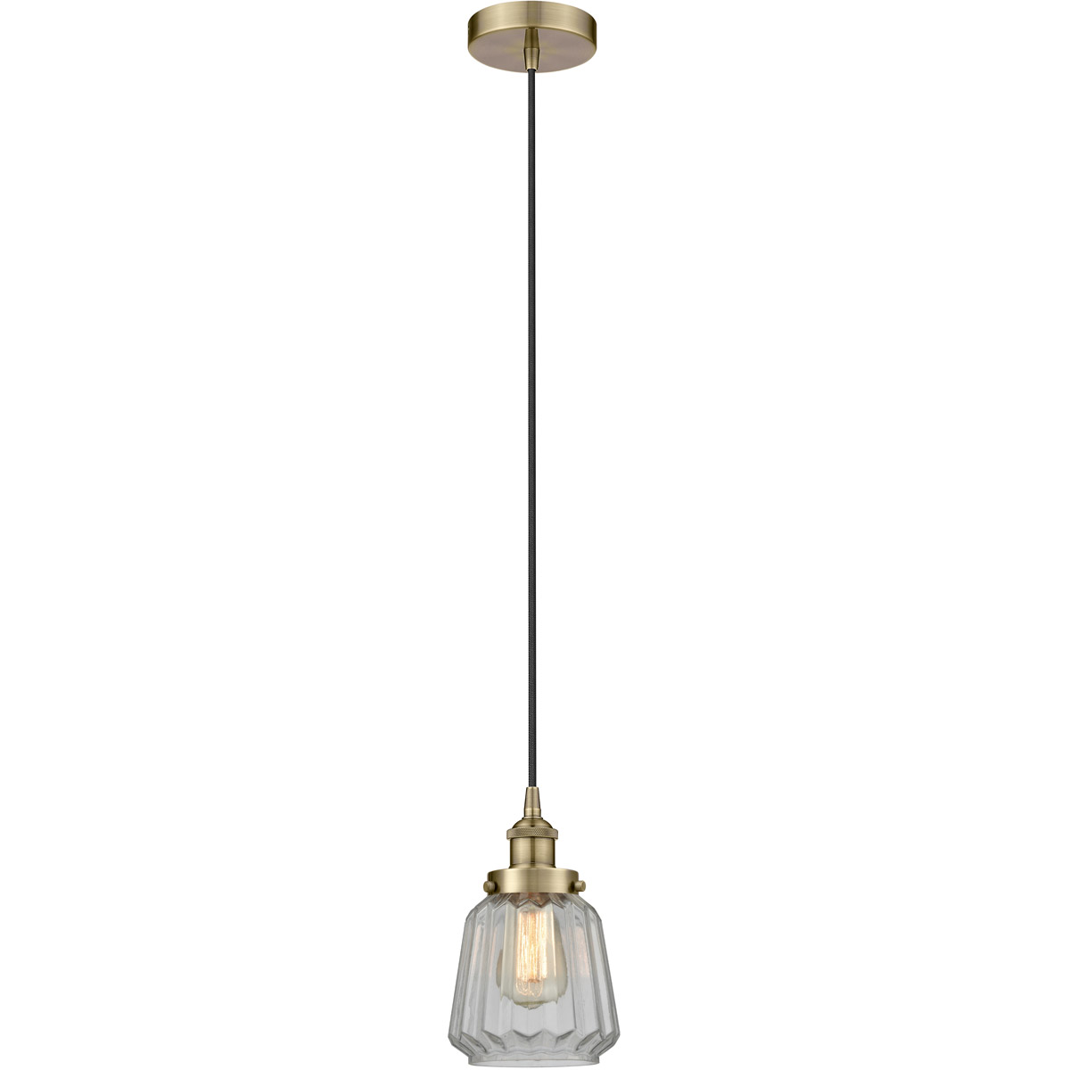 Innovations Lighting 616-1PH-AB-G142 Edison Chatham 1 Light 7 inch Antique Brass Mini Pendant Ceiling Light