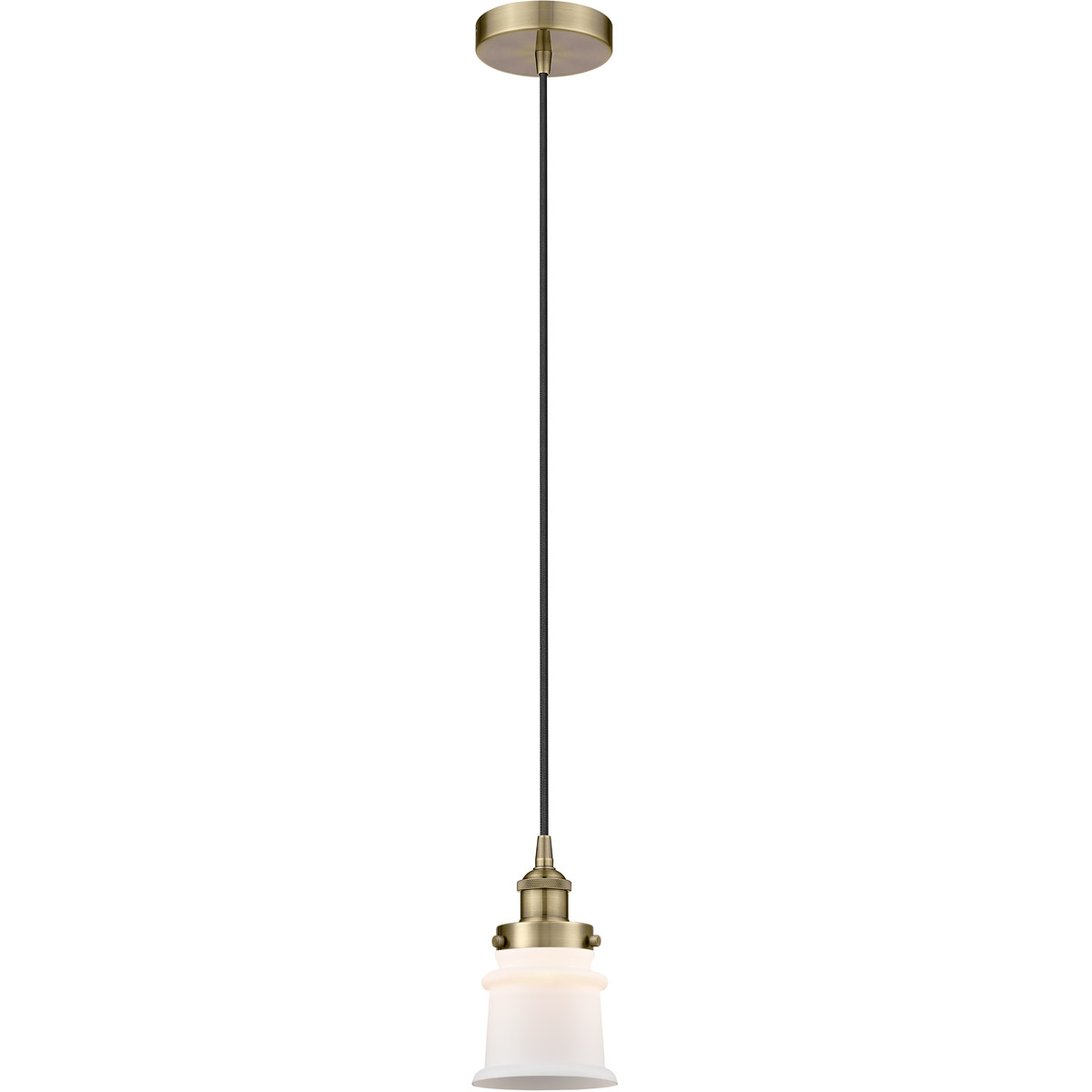 Innovations Lighting 616-1PH-AB-G181S Edison Canton 1 Light 6 inch Antique Brass Mini Pendant Ceiling Light