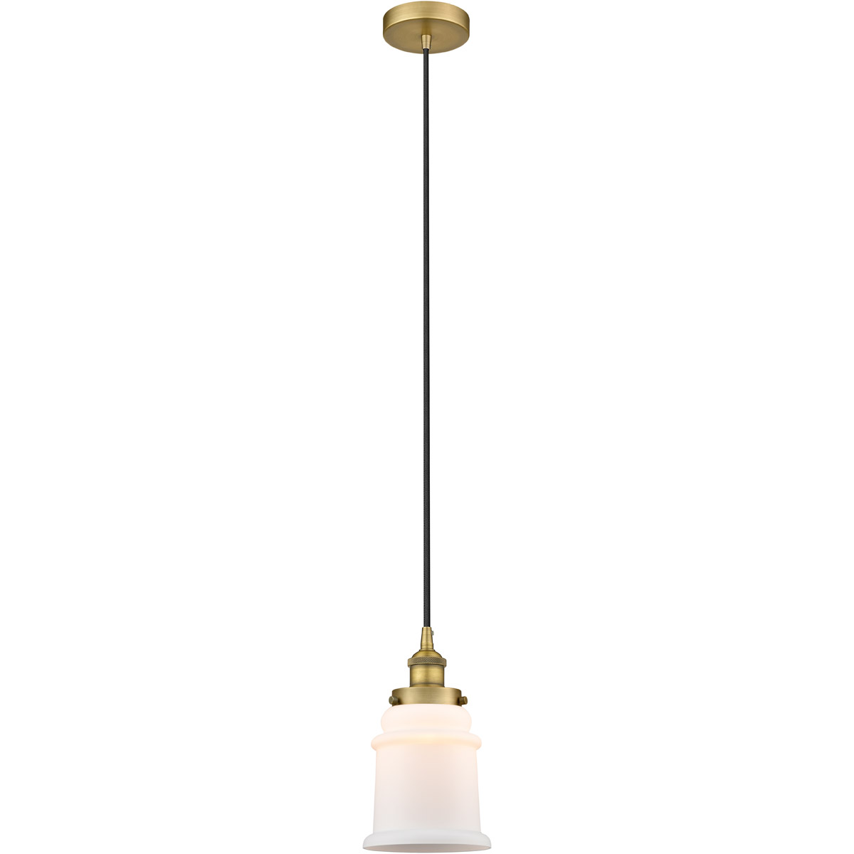 Innovations Lighting 616-1PH-BB-G181 Edison Canton 1 Light 6 inch Brushed Brass Mini Pendant Ceiling Light