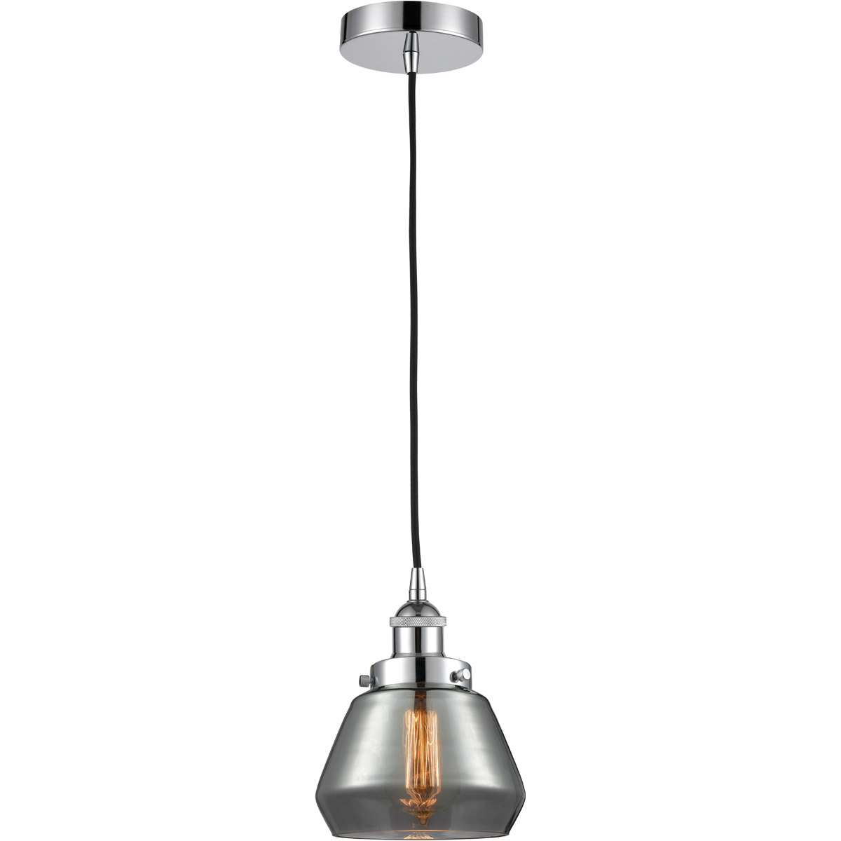 Innovations Lighting 616-1PH-PC-G173 Edison Fulton 1 Light 7 inch Polished Chrome Mini Pendant Ceiling Light