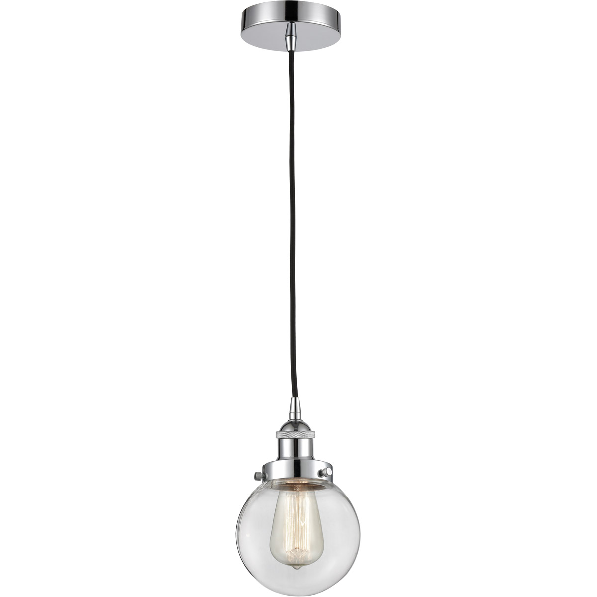 Innovations Lighting 616-1PH-PC-G202-6 Edison Beacon 1 Light 6 inch Polished Chrome Mini Pendant Ceiling Light