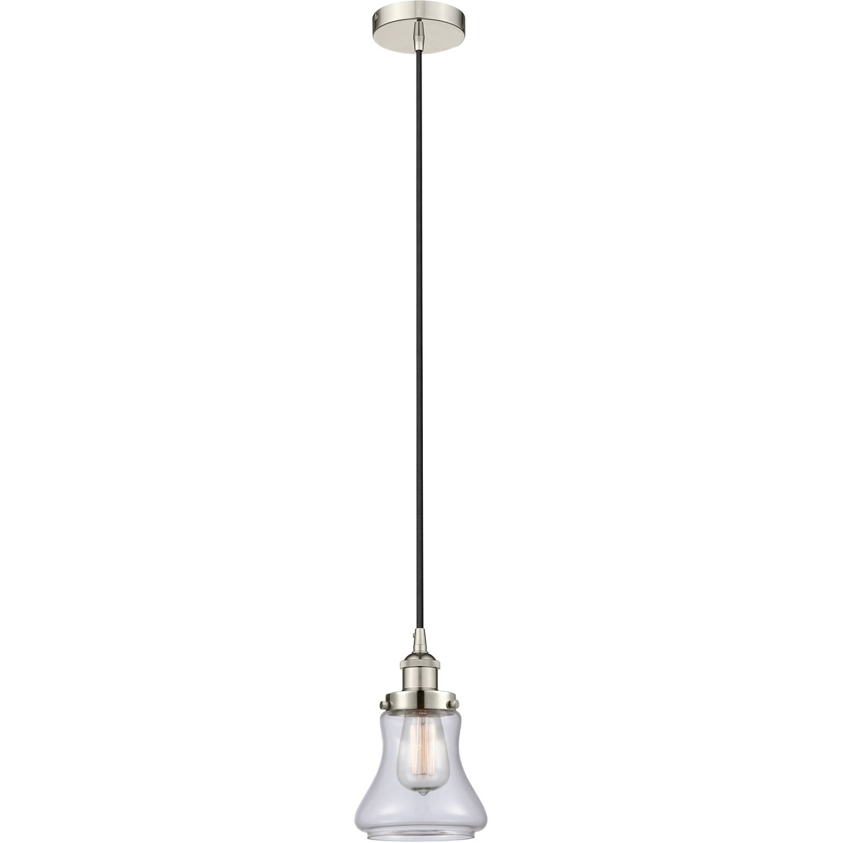 Innovations Lighting 616-1PH-PN-G192 Edison Bellmont 1 Light 6 inch Polished Nickel Mini Pendant Ceiling Light