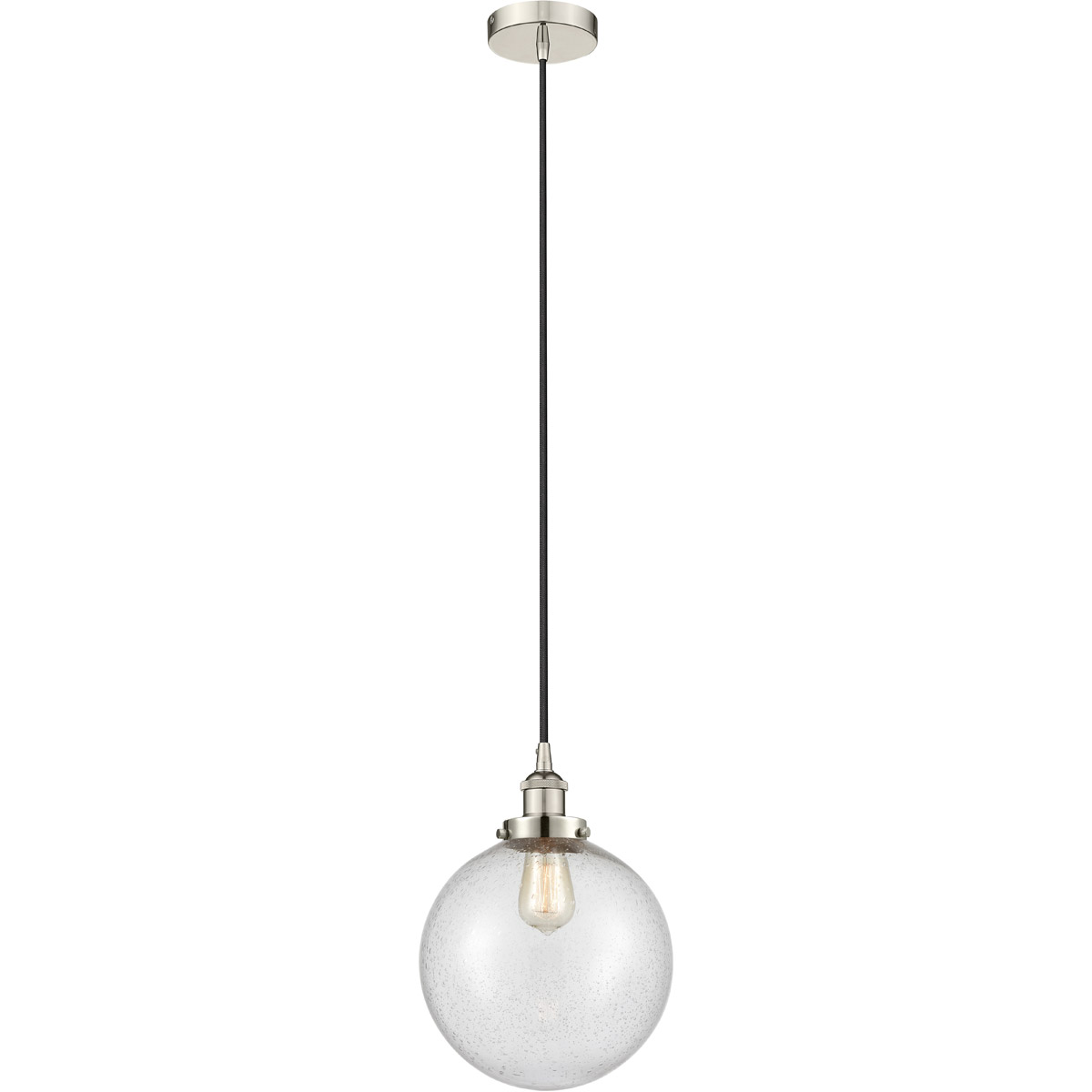 Innovations Lighting 616-1PH-PN-G204-10 Edison Beacon 1 Light 10 inch Polished Nickel Mini Pendant Ceiling Light