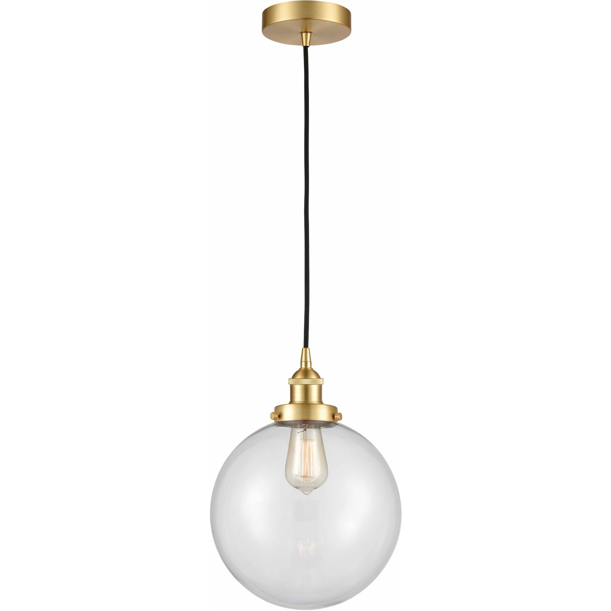 Innovations Lighting 616-1PH-SG-G202-10 Edison Beacon 1 Light 10 inch Satin Gold Mini Pendant Ceiling Light