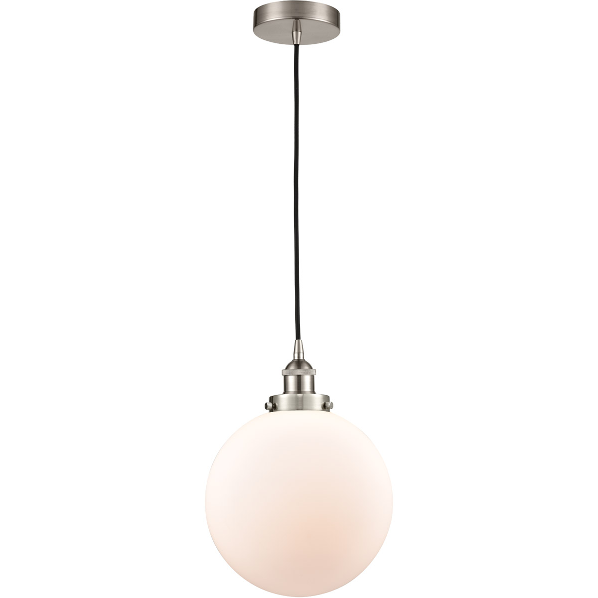 Innovations Lighting 616-1PH-SN-G201-10-LED Edison Beacon LED 10 inch Brushed Satin Nickel Mini Pendant Ceiling Light