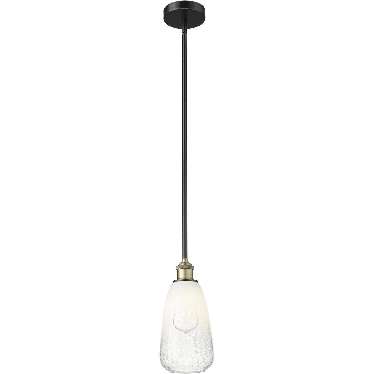 Innovations Lighting 616-1S-BAB-G480-6OP Edison Brookhaven Almond 1 Light 6 inch Black Antique Brass Mini Pendant Ceiling Light in Opal Glass