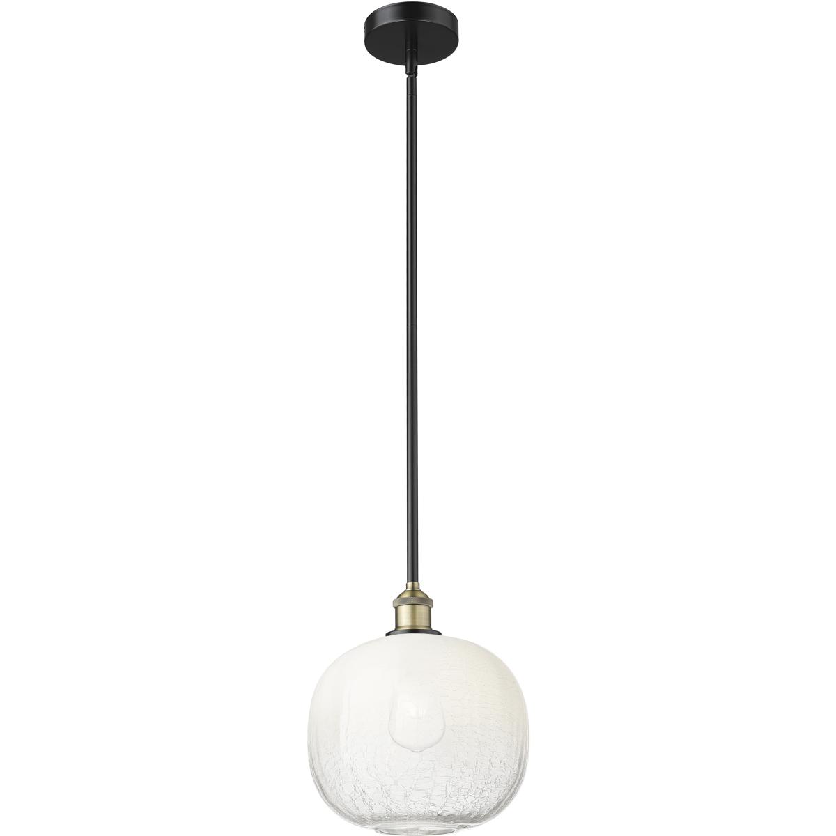 Innovations Lighting 616-1S-BAB-G481-10OP Edison Brookhaven Sphere 1 Light 10.5 inch Black Antique Brass Mini Pendant Ceiling Light in Opal Glass