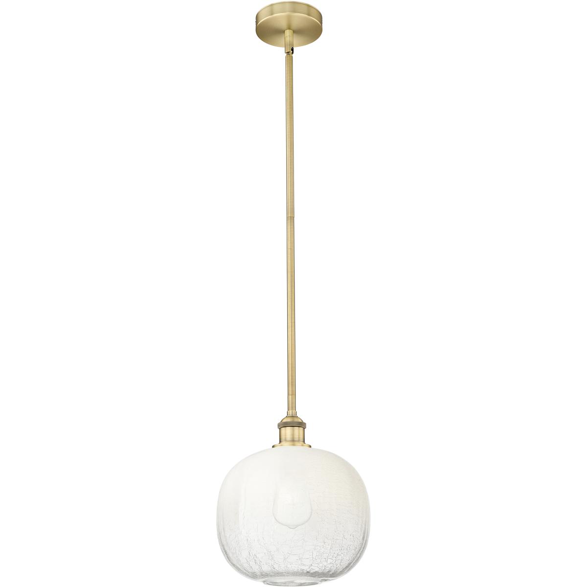 Innovations Lighting 616-1S-BB-G481-10OP Edison Brookhaven Sphere 1 Light 10.5 inch Brushed Brass Mini Pendant Ceiling Light in Opal Glass
