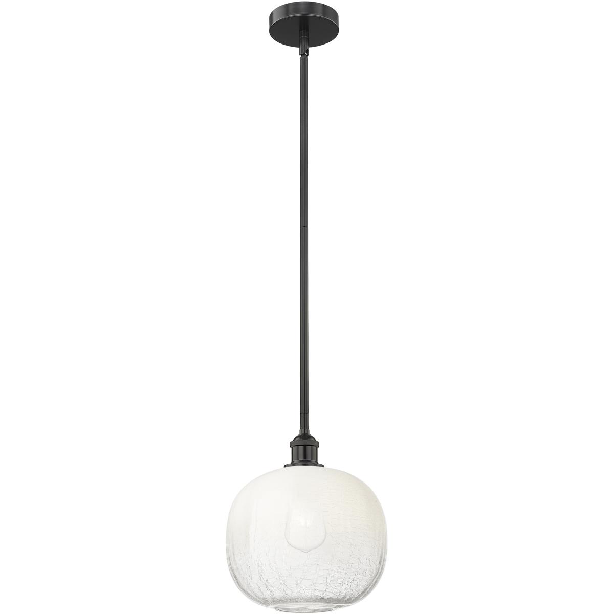 Innovations Lighting 616-1S-BK-G481-10OP Edison Brookhaven Sphere 1 Light 10.5 inch Matte Black Mini Pendant Ceiling Light in Opal Glass