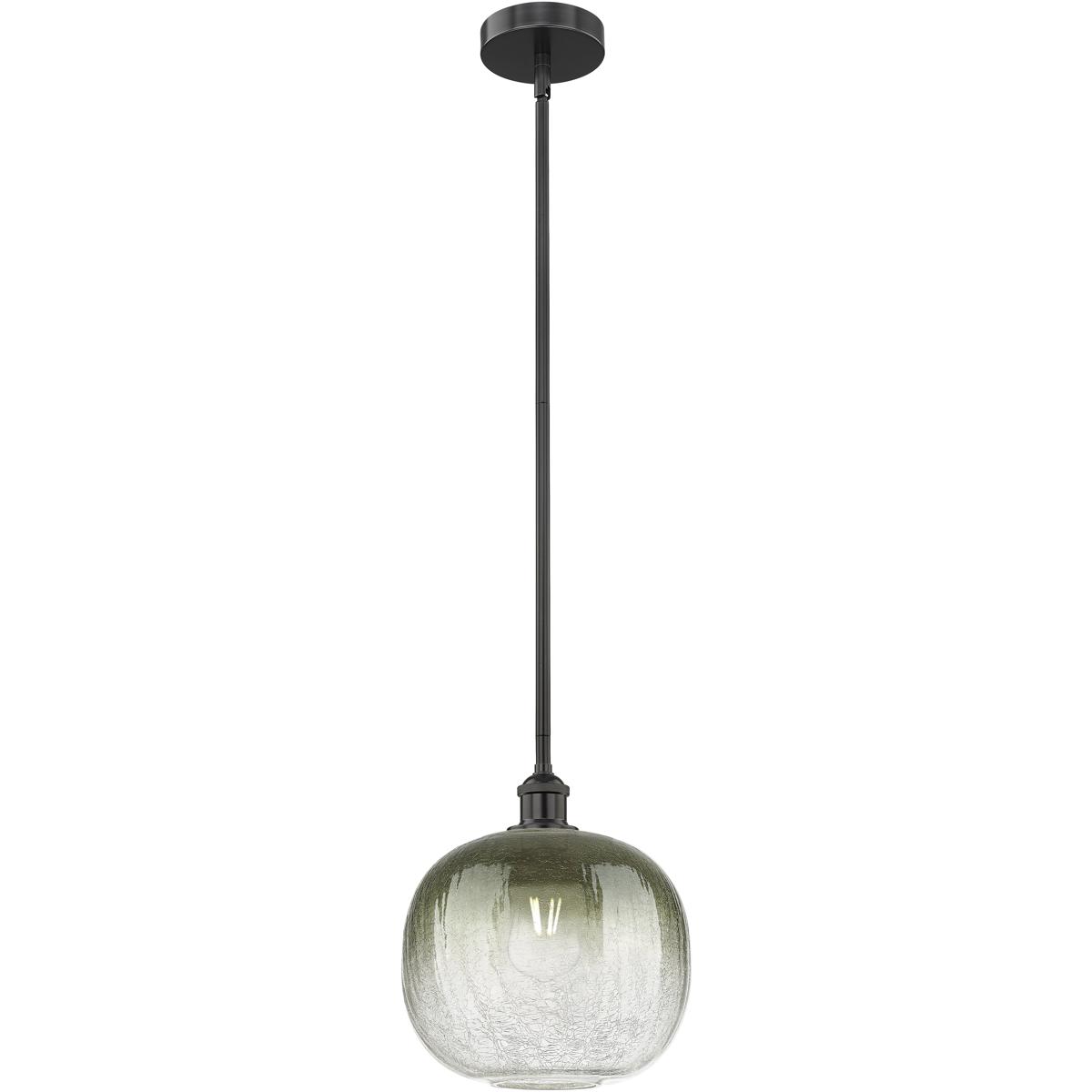 Innovations Lighting 616-1S-BK-G481-10SL Edison Brookhaven Sphere 1 Light 10.5 inch Matte Black Mini Pendant Ceiling Light in Slate Glass