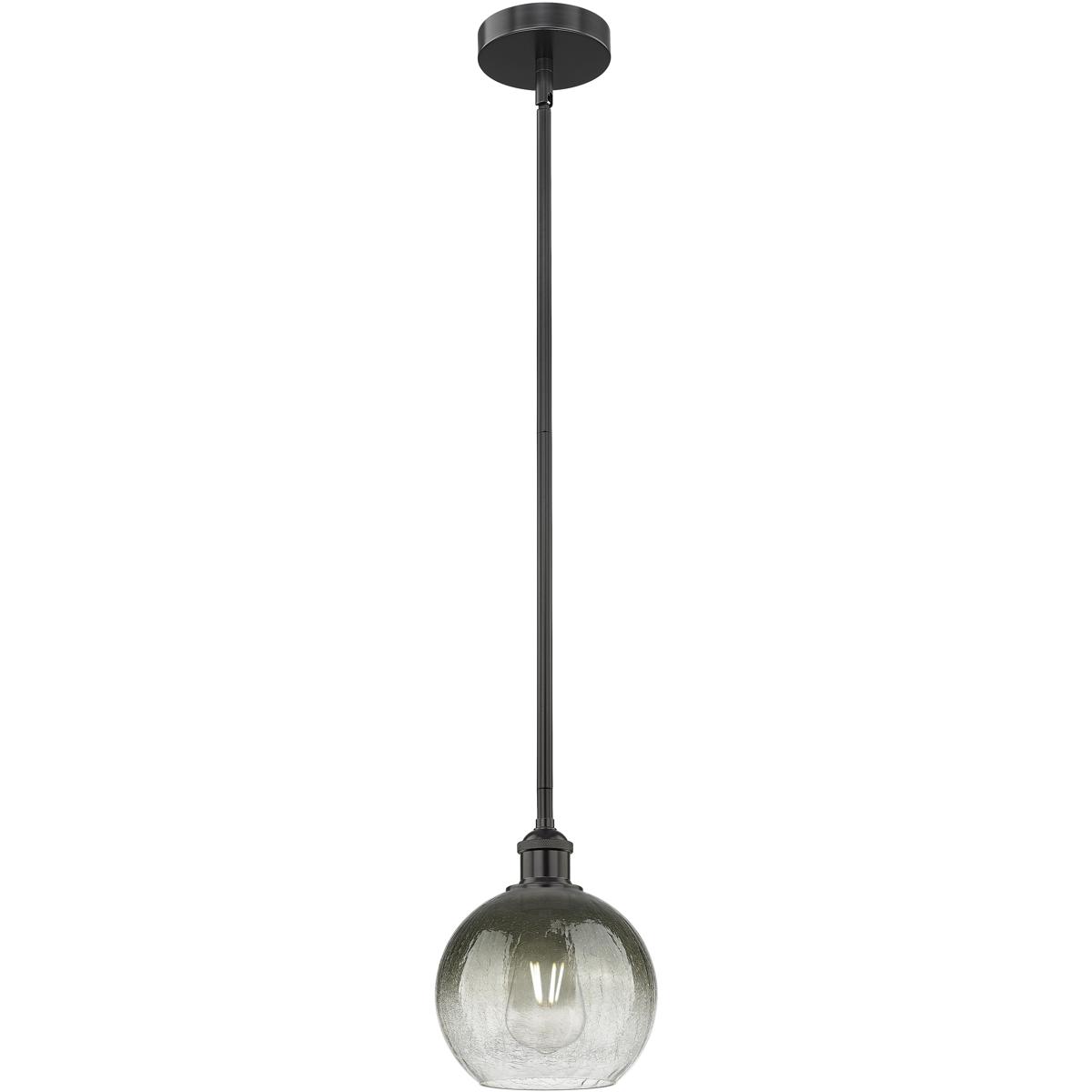 Innovations Lighting 616-1S-BK-G483-8SL Edison Brookhaven Globe 1 Light 7.88 inch Matte Black Mini Pendant Ceiling Light in Slate Glass
