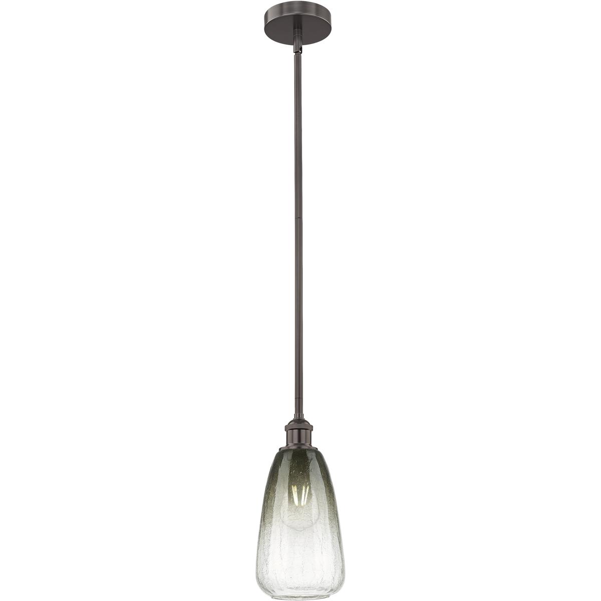 Innovations Lighting 616-1S-OB-G480-6SL Edison Brookhaven Almond 1 Light 6 inch Oil Rubbed Bronze Mini Pendant Ceiling Light in Slate Glass