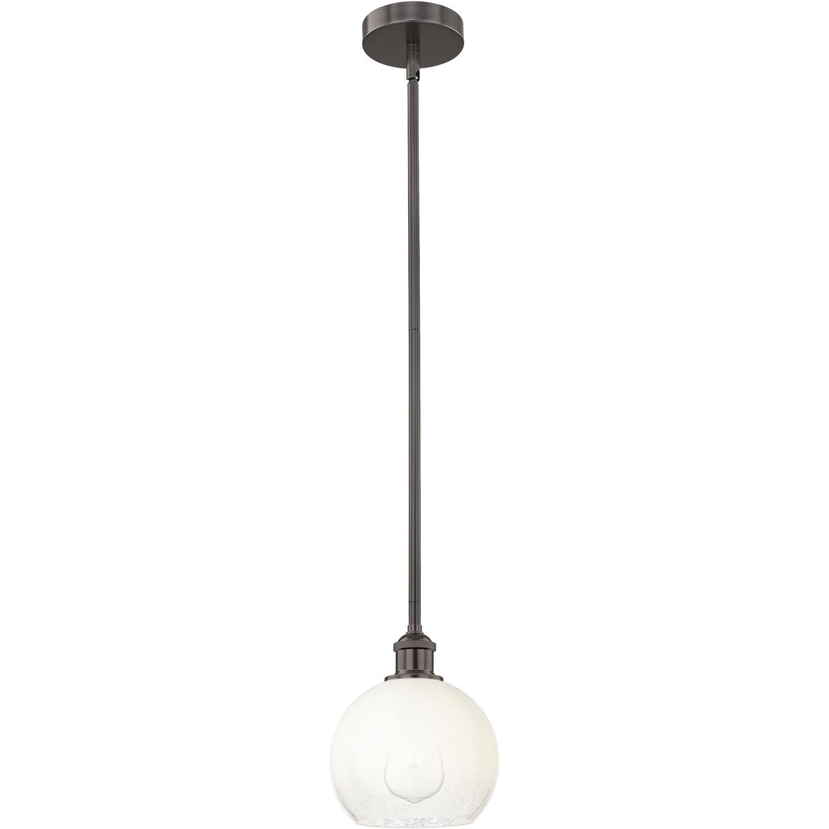 Innovations Lighting 616-1S-OB-G483-8OP Edison Brookhaven Globe 1 Light 7.88 inch Oil Rubbed Bronze Mini Pendant Ceiling Light in Opal Glass