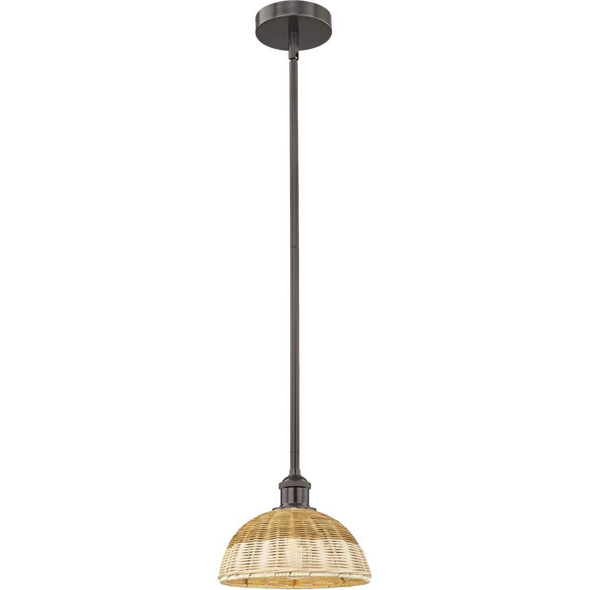 Innovations Lighting 616-1S-OB-NBD2-9-NAT Edison Bristol Natural II 1 Light 9 inch Oil Rubbed Bronze Mini Pendant Ceiling Light
