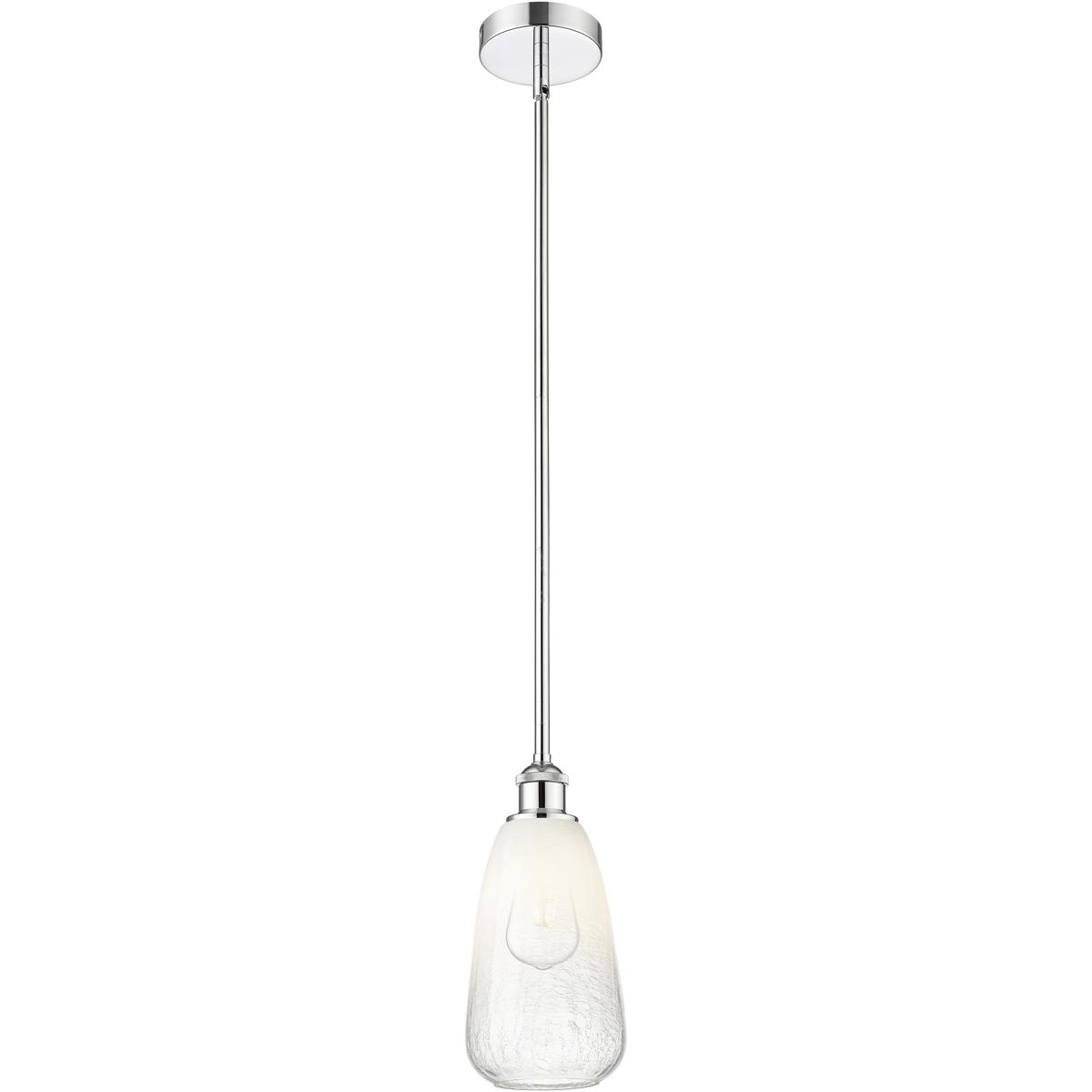 Innovations Lighting 616-1S-PC-G480-6OP Edison Brookhaven Almond 1 Light 6 inch Polished Chrome Mini Pendant Ceiling Light in Opal Glass