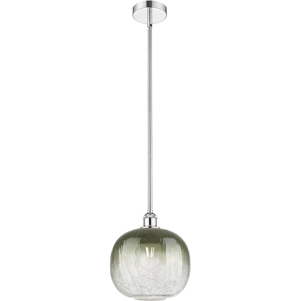 Innovations Lighting 616-1S-PC-G481-10SL Edison Brookhaven Sphere 1 Light 10.5 inch Polished Chrome Mini Pendant Ceiling Light in Slate Glass